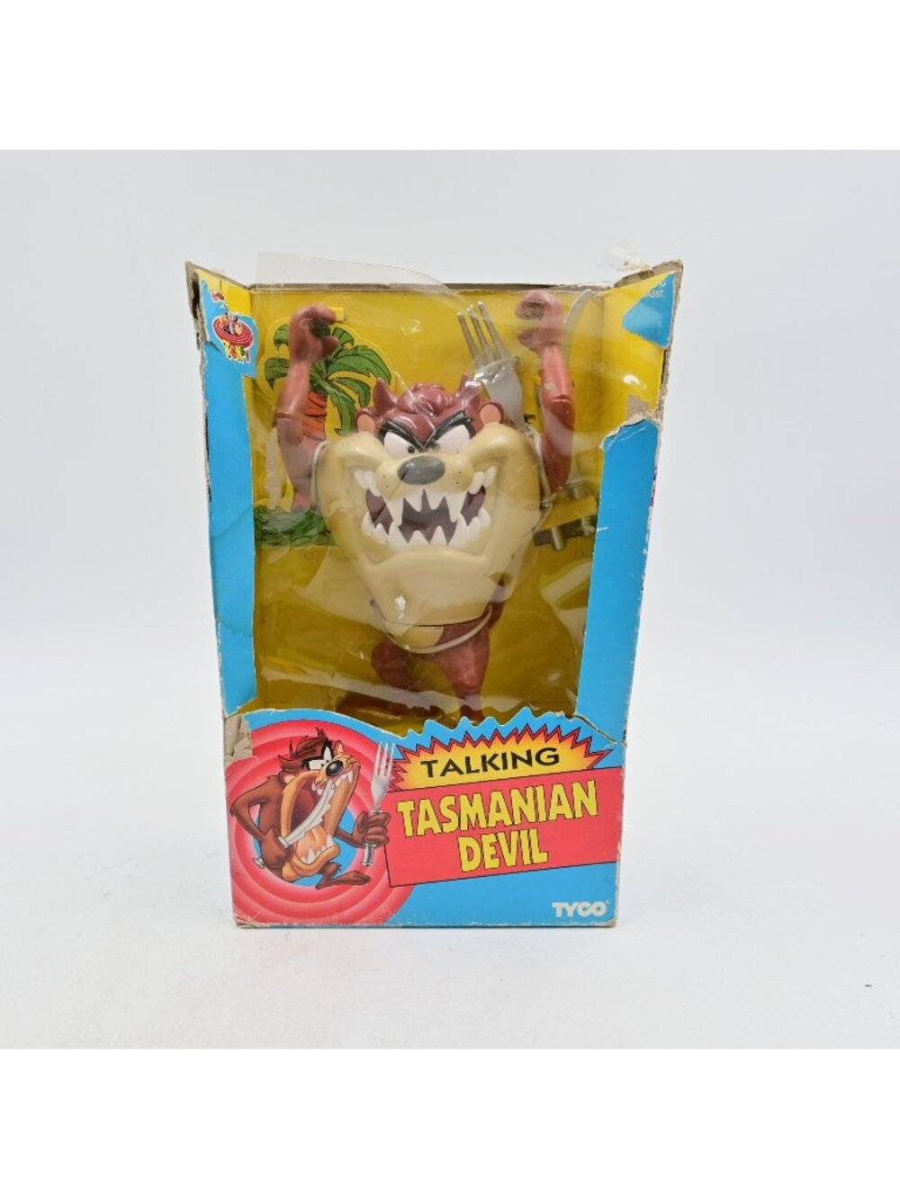 Tyco Talking Tasmanian Devil Looney Tunes Vintage 1993 Damaged Box